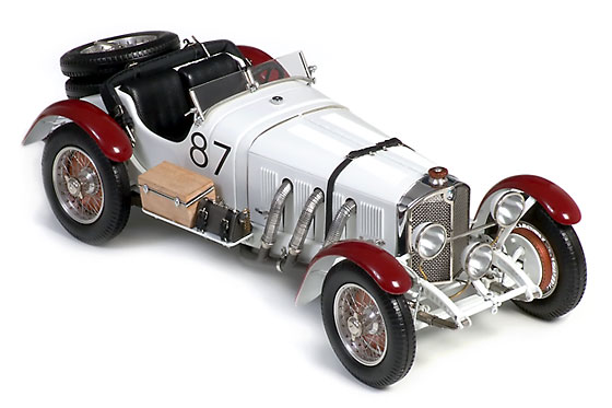 CMC 1:18 - Modelauto - Mercedes-Benz SSKL Mille Miglia 1931 - De witte