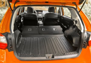 Folding down the seats creates a large, useable cargo area.