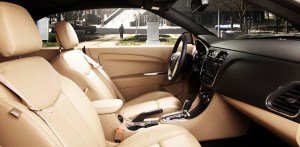 The Chrysler's leather interior is attractive and the seats relatively flat, but comfortable.