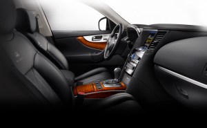 The FX37 has a gorgeous interior with maple trim.