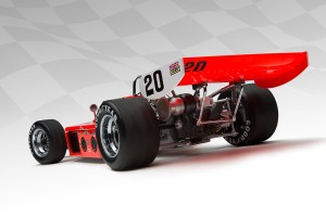 Another view of the Offy-powered 1973 Johncock Eagle. Note Johncock's car has white rear wing end plates.