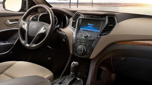 Santa Fe's interior is attractive and luxurious feeling.