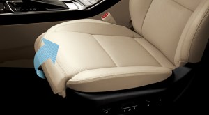 Cadenza's driver's seat features a power extender for the bottom cushion to make long-legged drivers more comfortable.