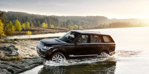 Fording a stream is all in a day's work for a Range Rover.