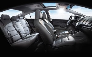Comfy seats and good looks are standard in the Forte.