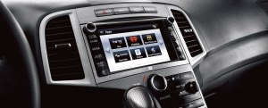 The center stack features a large touchscreen.