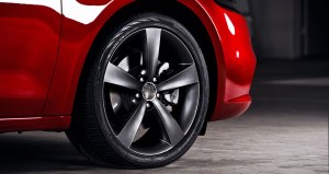 Smoked 5-spoke sport wheels give the GT a high-performance look.