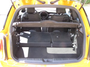 In back is plenty of cargo space, once the rear seat backs are folded down.