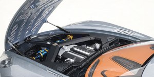 Today's engines aren't much to look at, but the front shocks are cool here.