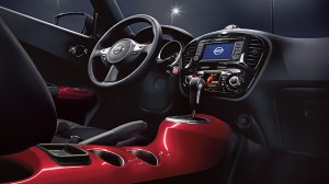 Interior styling is edgy and fun. Like the red console.