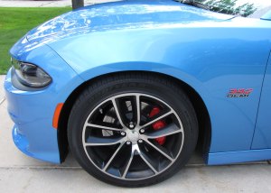 Good looking wheels, paint job and red Brembo brakes!
