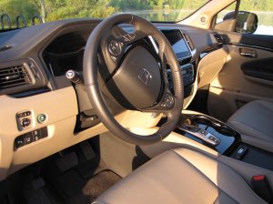 Handsome two-tone interior.