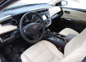 Test car's interior was handsome two-tone.