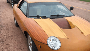 wooden car, strange cars, cars made out of wood
